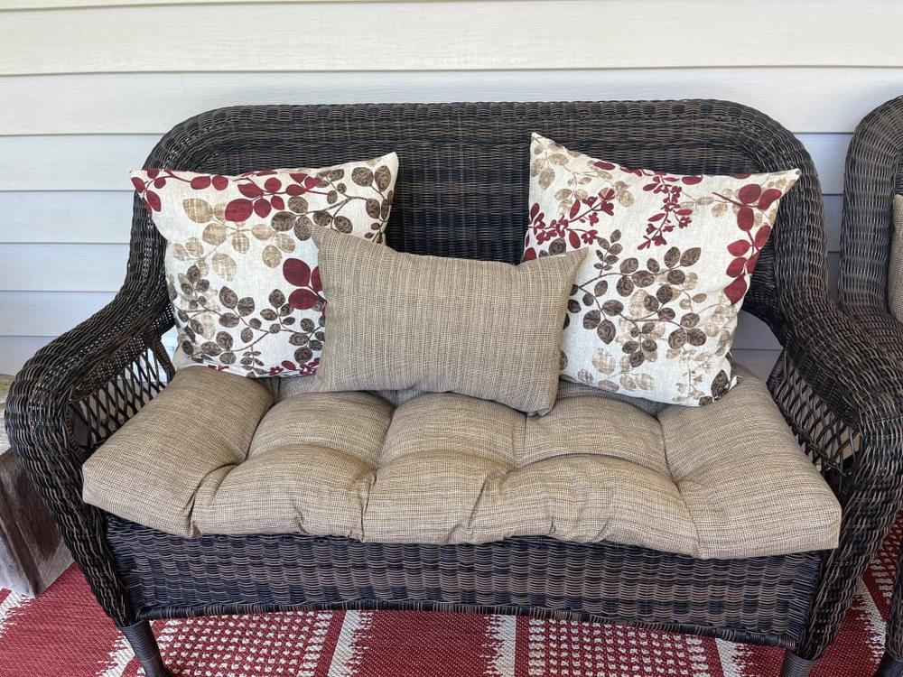 Tallon Birch Outdoor Wicker Settee Cushion