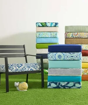 Turquoise Canvas Outdoor Deep Seat Cushion